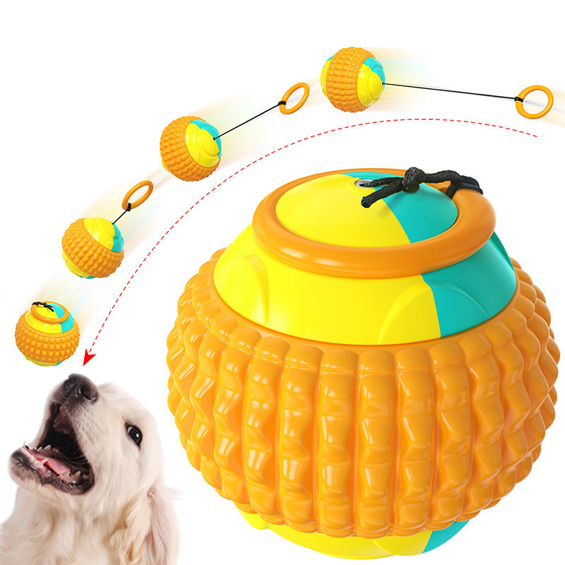 UFO-voerspeelgoed voor honden, voerbak voor huisdieren, snacks om educatieve voedselverstrekking te deponeren, IQ Chasing Auto Ball Thrower Interactive